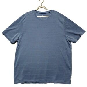TOMMY BAHAMA T Shirt Mens XXL Tall Blue Striped Short Sleeve Crewneck Tee